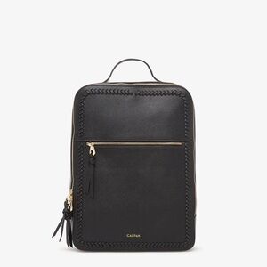 Calpak black faux leather backpack | Kaya backpack